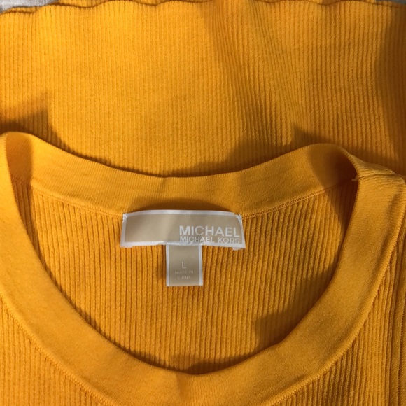 Michael Kors Ultra Stretch Dressy Tank Top in Taxi Cab Yellow Size Large - Picture 6 of 8